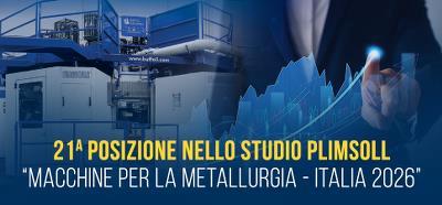 Buffoli Transfer conferma la propria posizione tra i principali costruttori mondiali di macchine transfer – Studio Plimsoll 2026